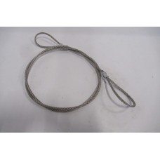 Staalkabel 6 mm RVS met Lussen, lengte 2 meter. Unused.